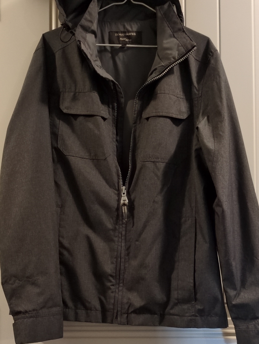 Denver Hayes Black Hooded Raincoat